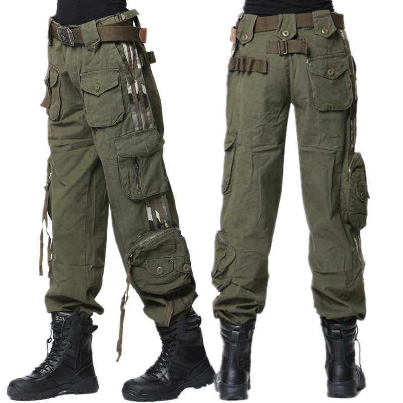 Spring and Autumn Military-Style Casual Pants for Men and Women, Special Forces Tactical Pants, Sailor Dance Military Pants, Fashionable Multi-Pocket Cargo Pants
