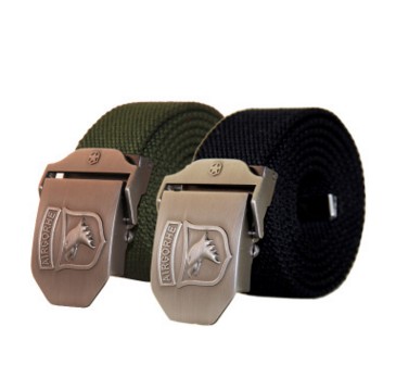 Outdoor belt for men and women couple style beauty thickened tactical camping canvas military fan belt smooth buckle belt girdle - Taobao