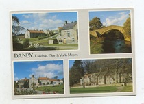 1990 British actual postcard old postcard Danby scenery Queens stamps