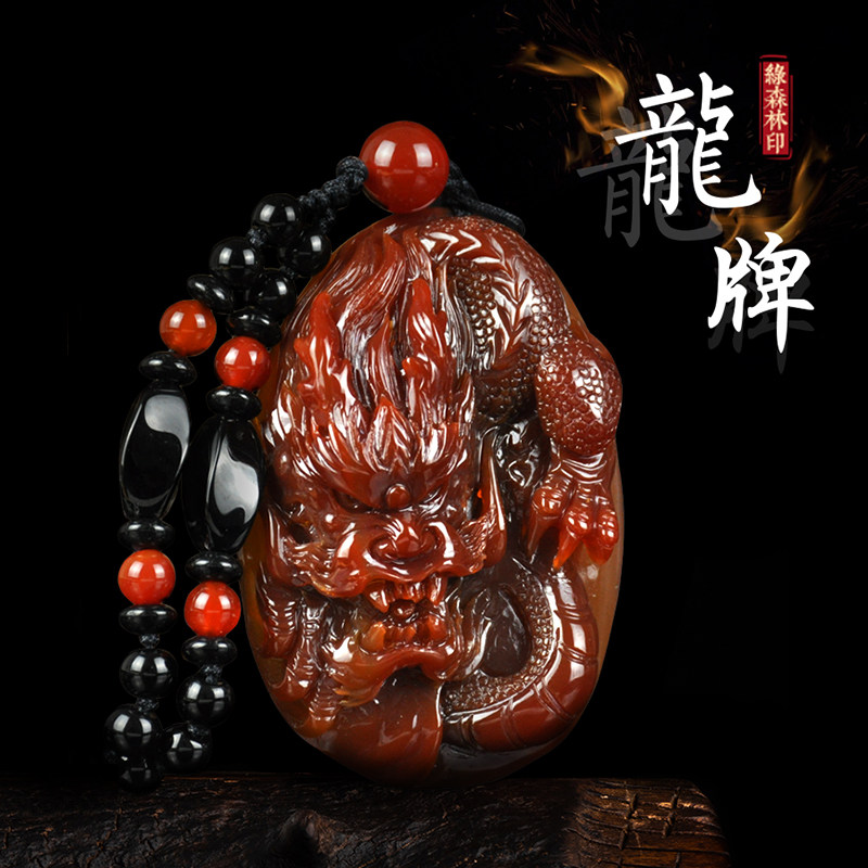 Official jade-manau fine dragon crash hanging pendant of man hegemony jade myelon zodiac Zhao Hangzhu