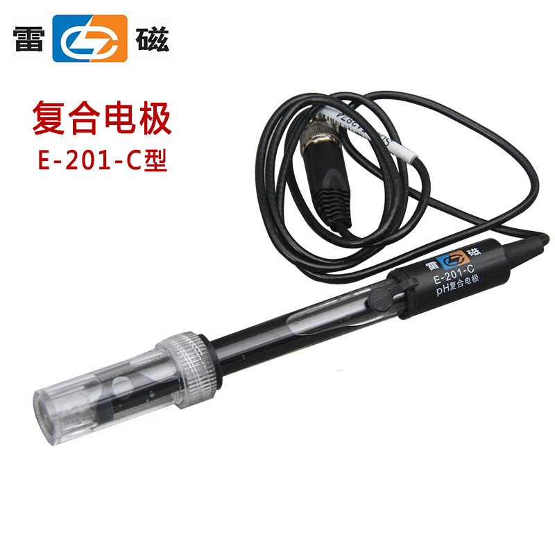 上海雷磁 E-201-C型可充pH复合电极 pH探头 pH传感器 BNC