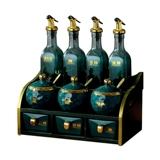 Nordic Cassing Box Set Homeving Light Luxury Cassing Cans, масляная бутылка, кастрюль соли для стеклянной кухни.
