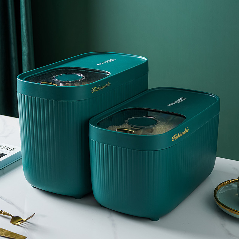 Light and luxurious rice storage containers rice pail household insect-proof moisture-proof seals food grade kitchen Wugu miscellaneous grain storage rice storage