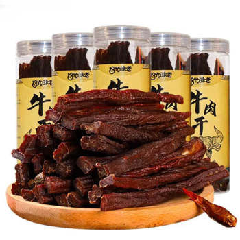 Shiguang flavor old inner mongolia beef jerky 90% air-dried shredded beef 200g canned snacks jerky and dried meat