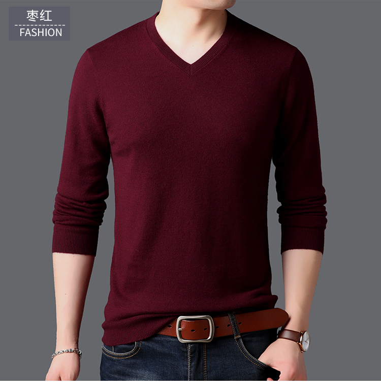 Mùa thu và mùa đông Áo len nam Pierre Cardin Áo len nam nguyên chất 100% cardigan nam