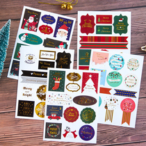 2 Christmas bronzing Stickers Christmas Creative Gift packaging Sealing stickers Candy bags Gift bags decorative Stickers