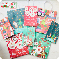 Christmas paper bag color Christmas Cute Cartoon Santa Claus gift gift candy bag packaging hand carry paper bag