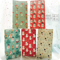 3 Christmas bags Santa Claus snowman elk cartoon no carry gift packaging paper bag candy bag