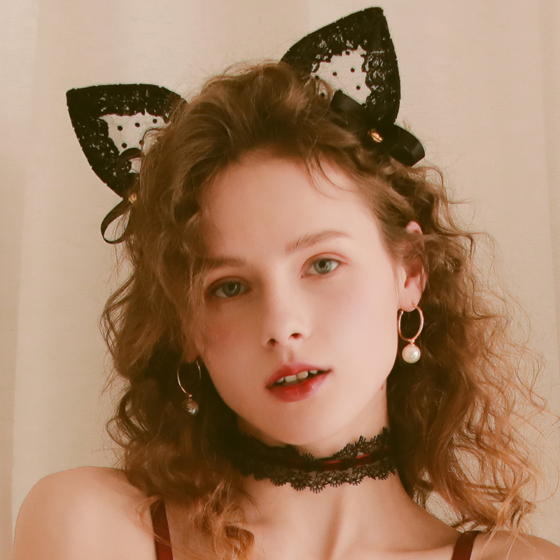 Meow~Little Wild Cat Bell Clamp PASTTEN Tube Aunt 10:30 H-019 Lace Handhoot Maid Headdress