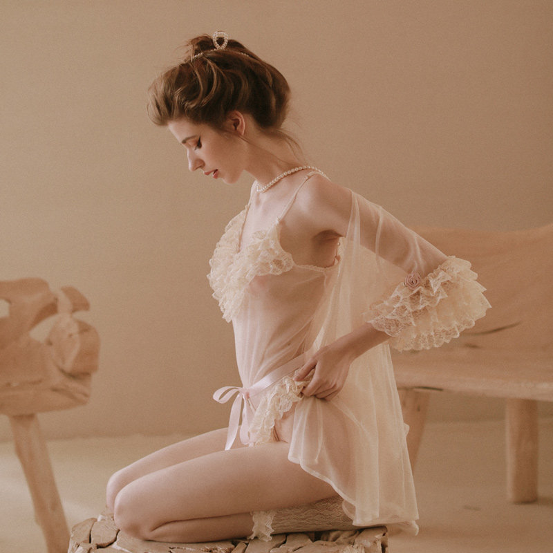 Princess Qian Qian's palace retro lingerie PASTTEN tube aunt at half past D-020 Sexy pajamas to sleepwear