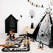 ins Nordic industrial track Carpet Baby Crawl Mat Children Room Play House Decoration Carpet Ground Mat
