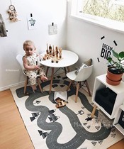ins same adventures world map game pad crawling cushion children baby play cushion carpet decorated cushion