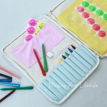 ins Hanfeng childrens painting pen bag canvas storage bag crayon color pen storage bag large capacity stationery bag painting pen bag