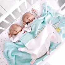 ins Nordic net red firebird unicorn unicorn children knit blanket stroller cover blanket air conditioning blanket blanket cover quilt