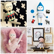 Nordic Danish Net red knitted doll doll wool doll decoration sofa decoration doll childrens photo props