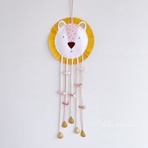 Ins cute lion hairclip storage with children hairclip hair accessories storage finishing pendant wall decoration wall decoration
