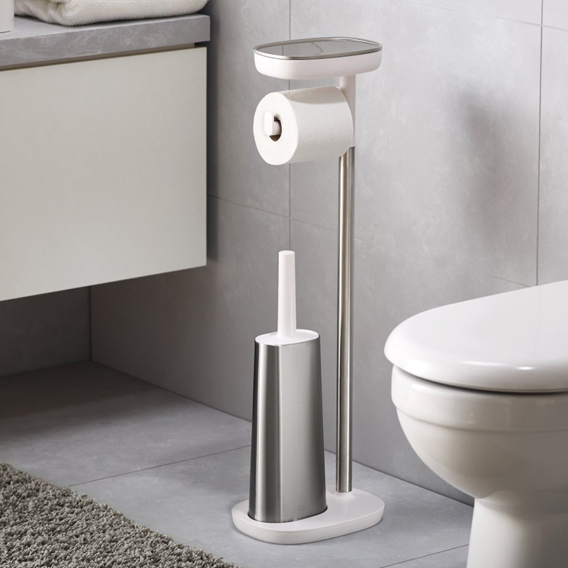 joseph powder room tissue holder Stainless steel floor roll toilet paper holder with toilet brush toilet paper box Toilet paper rack storage rack