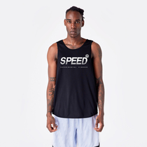 American basketball training vest retro quick-dry fitness running sport sleeveless Street Mens black thin summer