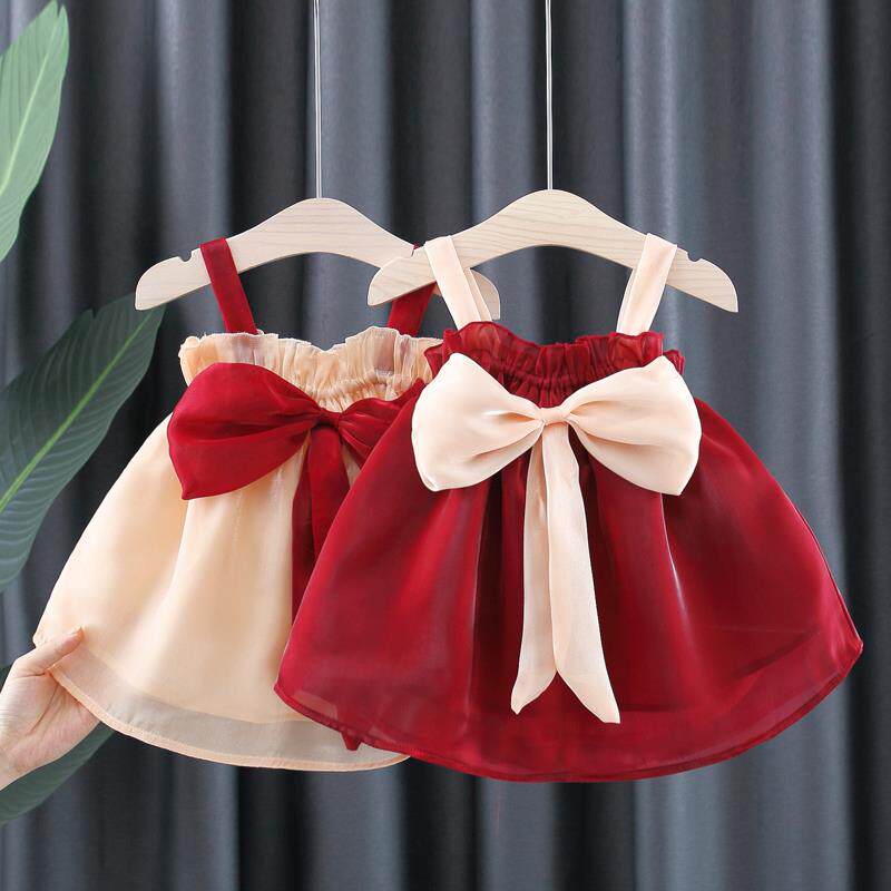 South Korean girl's dress 2022 summer dress new female baby boy's gown Children's harnesses princess dresses