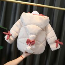 Korean female baby winter cotton padded jacket baby Foreign style winter coat girl winter cotton suit children winter coat