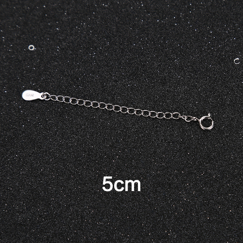 S925 sterling bạc chuỗi mở rộng Clavicle chuỗi mở rộng chuỗi vòng đeo tay mở rộng chuỗi vòng chân phụ kiện chuỗi phụ kiện - Vòng chân lắc chân đẹp độc