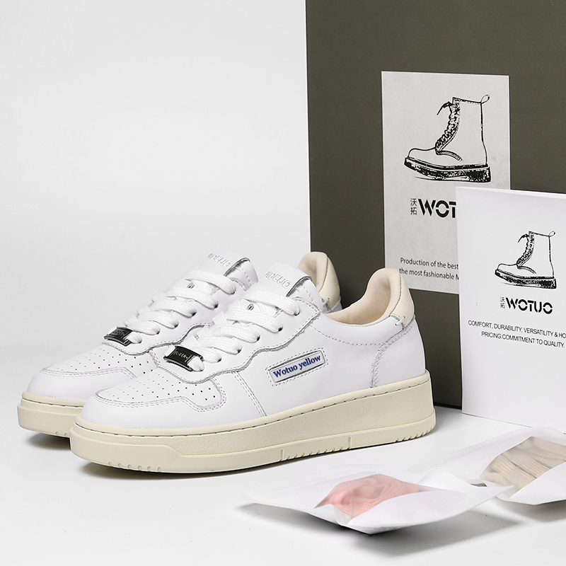 Wotuo Shoes, White Sneakers for Women, Genuine Leather, New Style, Sports Casual Shoes, Thick Sole, Height Increase of 6cm, Retro Sneakers Wotuo Shoes, White Sneakers for Women, Genuine Leather, New Style, Sports Casual Shoes, Thick Sole, Height Increase of 6cm, Retro Sneakers