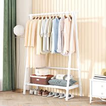 Hanging clothes rack floor bedroom mobile simple clothes drying rack single pole household folding indoor simple coat rack