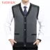 Thỏ vàng mới trung niên áo len nam trung niên áo khoác cardigan học sinh Dệt kim Vest