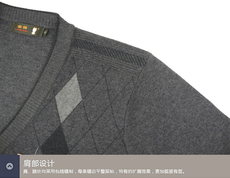 2017 mùa thu và mùa đông nam cashmere áo len màu rắn áo len trung niên len cardigan dày đan áo len nam quần áo