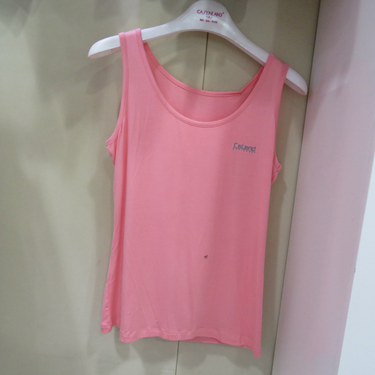 Carsonland mùa hè mới chính hãng quây áo vest nữ modal thoáng khí mặc ngoài đa năng 3001 - Áo vest áo ngực hở lưng
