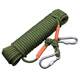 Outdoor double hook rope steel wire core 8mm mountain climbing rope household lightweight portable fire rescue escape rope