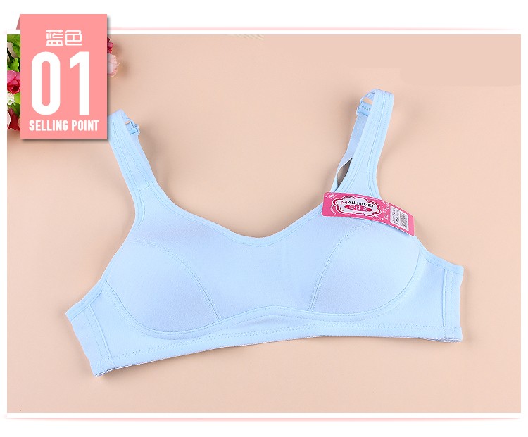 Kích thước lớn chất béo mm chị đại học gió cô gái áo ngực Thời kỳ phát triển không có vòng thép cô gái đồ lót mỏng nội y đẹp