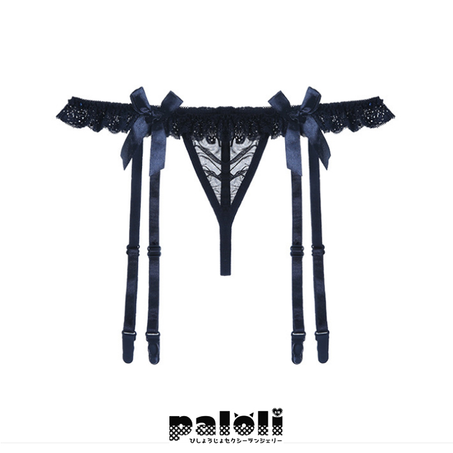 # paloli # garter siêu dễ thương màu rắn ren garter với đồ lót mềm chị sexy