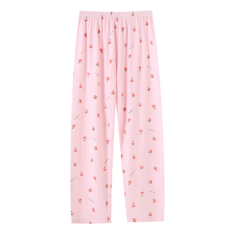 Large size pajama pants women's single pajama pants trousers summer thin cotton women's pajama pants women middle-aged and elderly pajama pants women's trousers