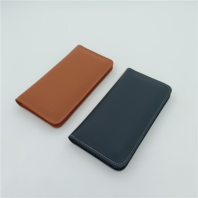 Simple Leather-Like Dual Phone Case, Two Phone Covers in One, Handheld Horizontal Style Handmade Bag, Wallet Style Storage for Two Simple Leather-Like Dual Phone Case, Two Phone Covers in One, Handheld Horizontal Style Handmade Bag, Wallet Style Storage for Two