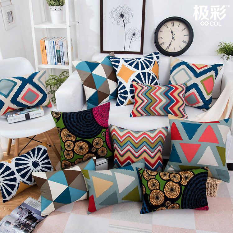 Nordic modern pop wind cotton car waist pillow containing core office pillow cover special enlarged sofa cushion