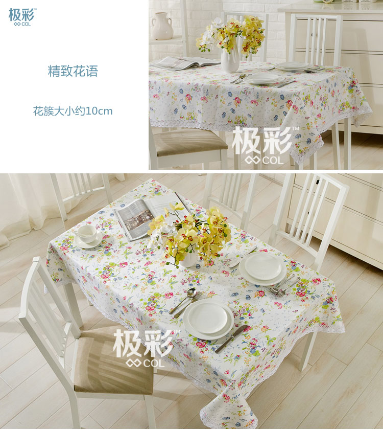 Mục vụ châu Âu hoa khăn trải bàn dày bông vải lanh sofa vải ren bàn cà phê bàn ​​dày khăn trải bàn vải - Khăn trải bàn trải bàn nhựa