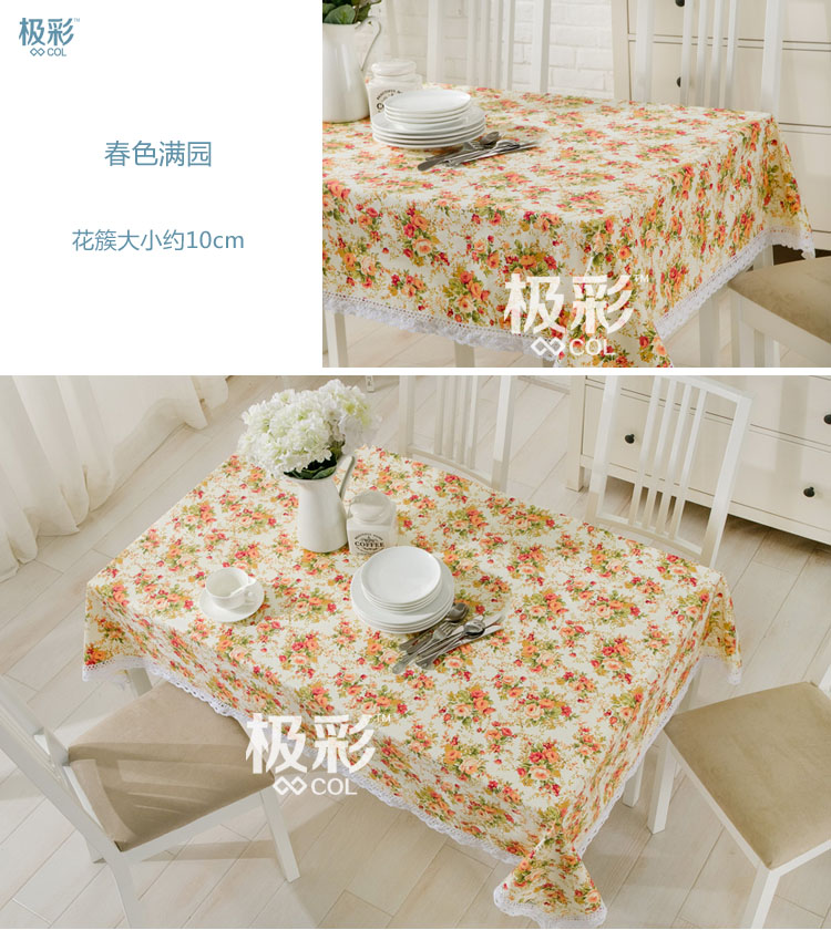 Mục vụ châu Âu hoa khăn trải bàn dày bông vải lanh sofa vải ren bàn cà phê bàn ​​dày khăn trải bàn vải - Khăn trải bàn trải bàn nhựa
