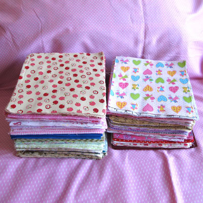 Handmade class to make pure cotton cloth head field Broken Flowers Fabric DIY Parquet Block 20cm70 Sheet Send Tutorial