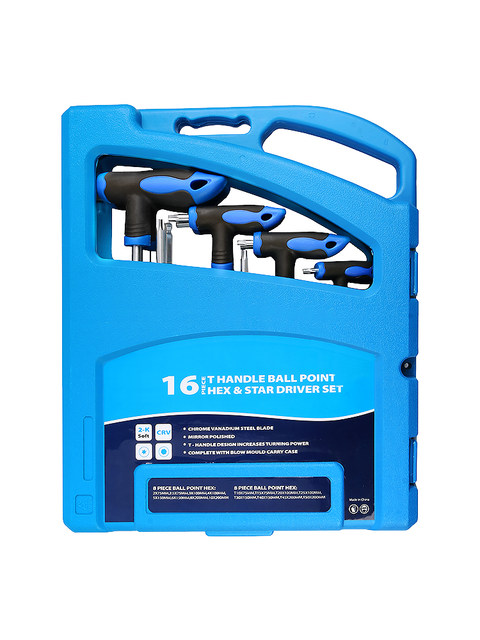 T-Shaped Hex Key Wrench 6-Point Square T-Handle Extended Ball Head Flat Head Wrench Screwdriver Tool