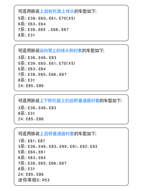 Bmw Iron Sleeve Disassembly Tool Rear Axle Differential Steering Arm Suspension Rubber Sleeve Bushing Replacement Tool E36E463839