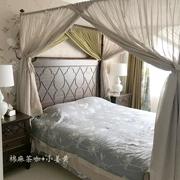 Genuine nhà Xin Hoa Kỳ bật vấn đề pleated sợi bông tấm áp phích màu giường ngủ tán lưới giường vỏ Shaman Mỹ - Bed Skirts & Valances