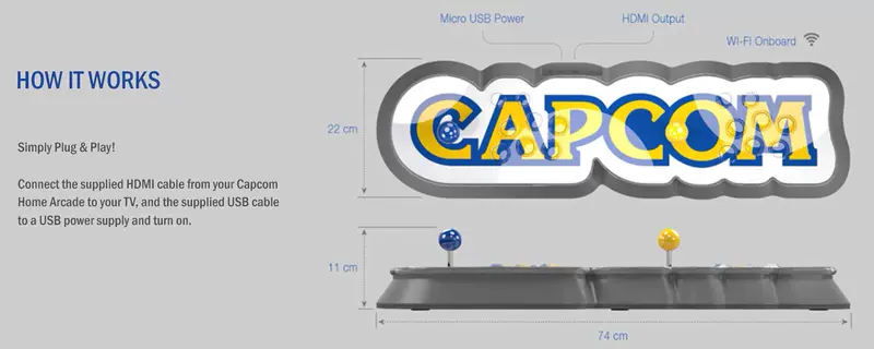 Capcom chính thức Capcom Home Arcade rocker đôi tích hợp trò chơi điều khiển trò chơi arcade - Cần điều khiển tay cầm pubg