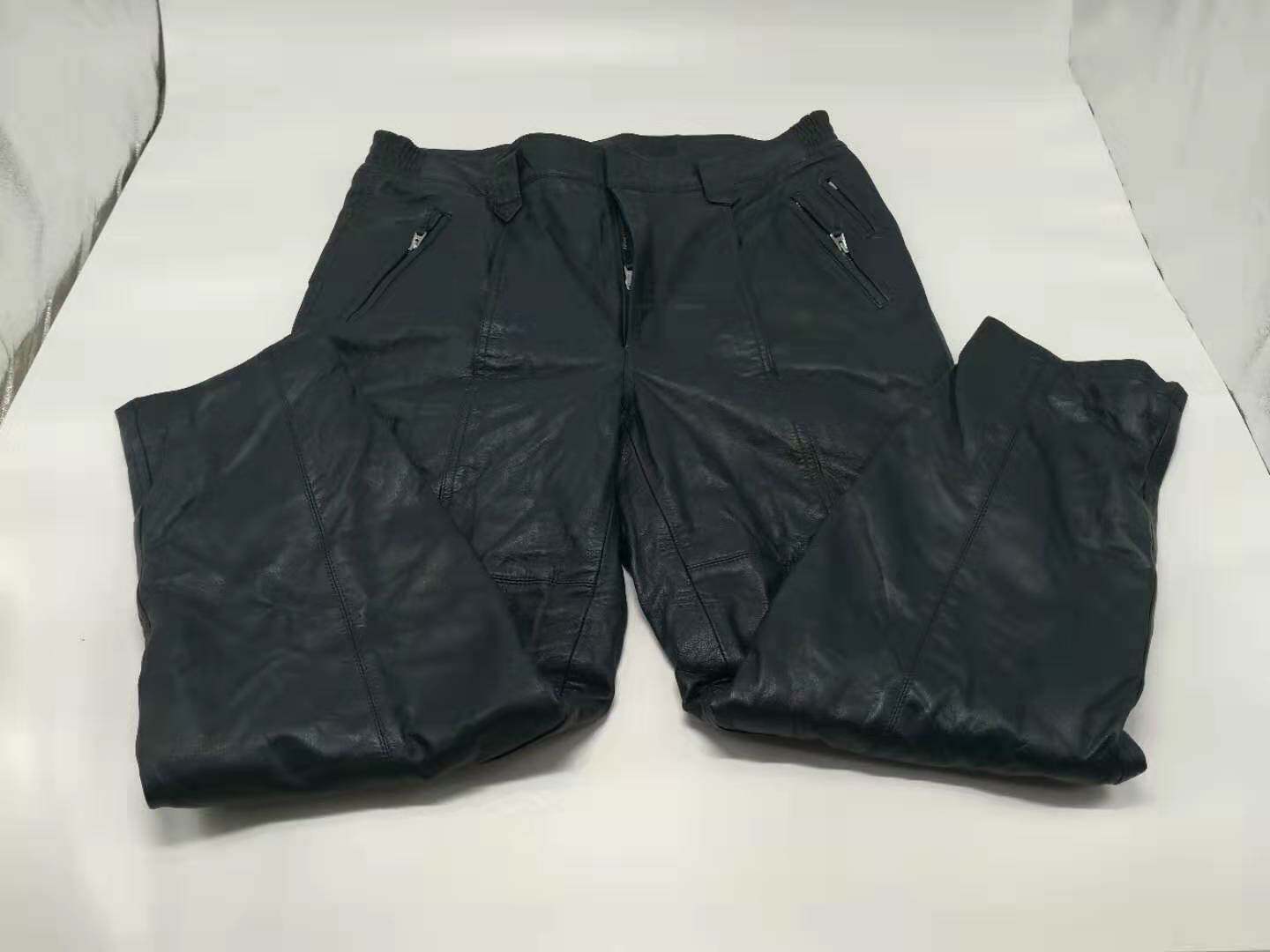 Used handed-on 02 winter flying leather pants pilot pants locomotive leather leather warm leather jet pants