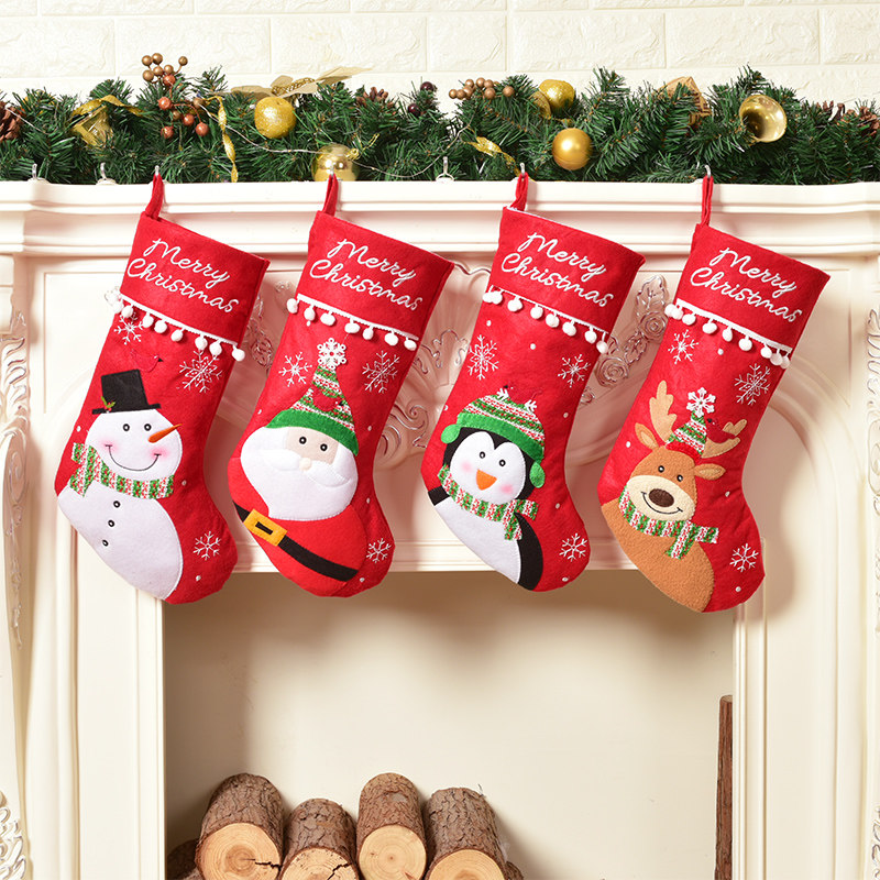 Christmas Socks Gift Bag Candy Bag Small Gift Big Number Christmas Decorations Christmas Tree Dress Costume