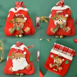 Apple, рождественский декор, ювелирное украшение, креативная льняная сумка для пожилых людей, подарок на день рождения, с медвежатами