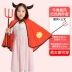 thoi trang haloween Halloween trẻ em trang phục cosplay nam và nữ sừng quỷ khăn choàng áo choàng ma cà rồng áo choàng hiệu suất tranh halloween Trang phục haloween