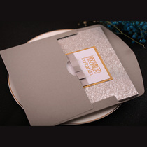 Silver fine framed invitation Hard shell high profile invitation meeting party custom INS printing