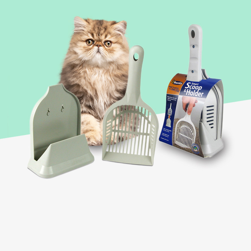 SamrtCat Cat litter shovel set Space cat litter shovel Fine hole large cat litter shovel with base Toilet picker shovel