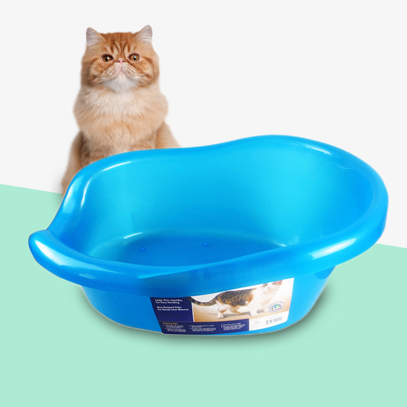 SmartCAT Cat litter bowl Large open cat toilet Splash-proof sand cat litter bowl with cat litter shovel Send shovel